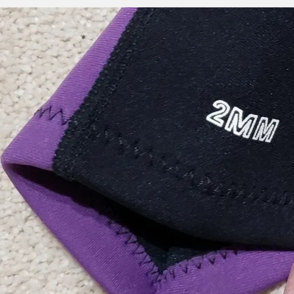 Lemorecn Shorty Neoprene Wetsuit 2mm Youth 14 Purple Black - Picture 7 of 7